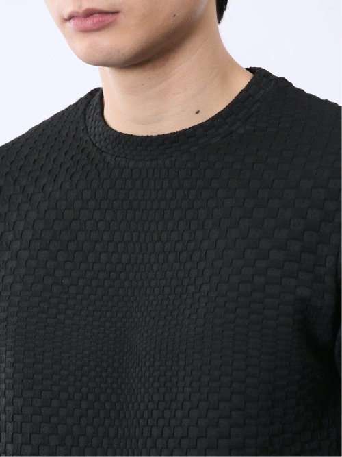 ランダムジャガード クルーネック半袖Tシャツ