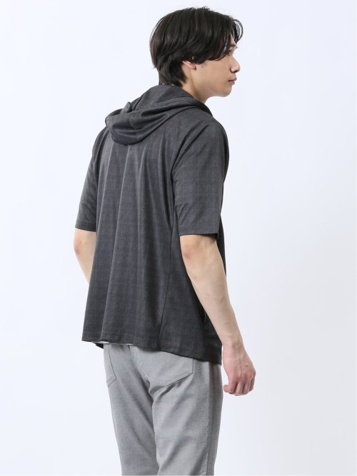 メランジ フルZIP 半袖パーカー