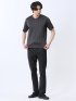 千鳥ジャガード Vネック半袖Tシャツ