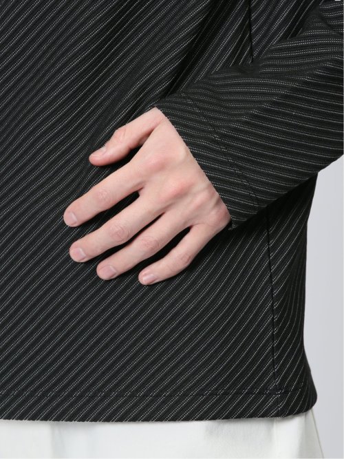 バイアスジャガード Vネック長袖Tシャツ