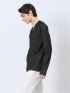 バイアスジャガード Vネック長袖Tシャツ