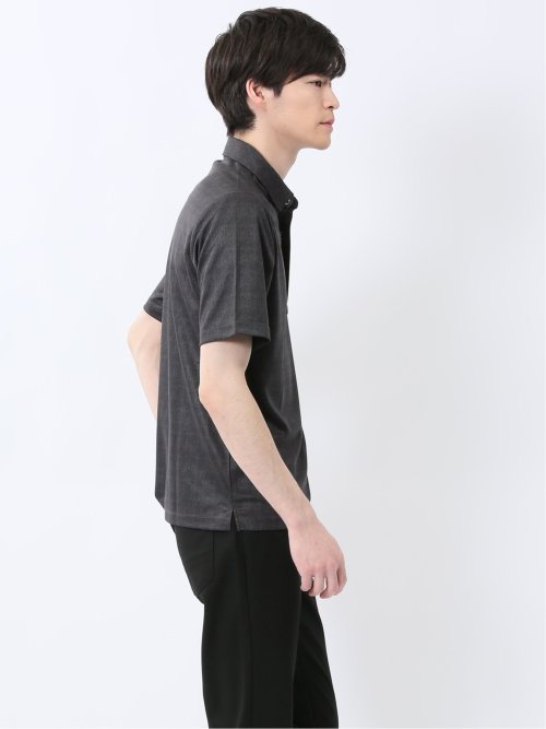 ファスナー使い 半袖ポロシャツ