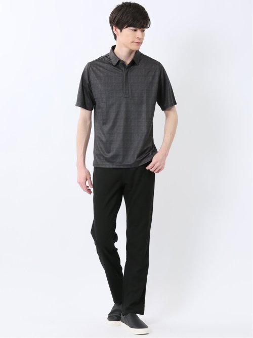 ファスナー使い 半袖ポロシャツ