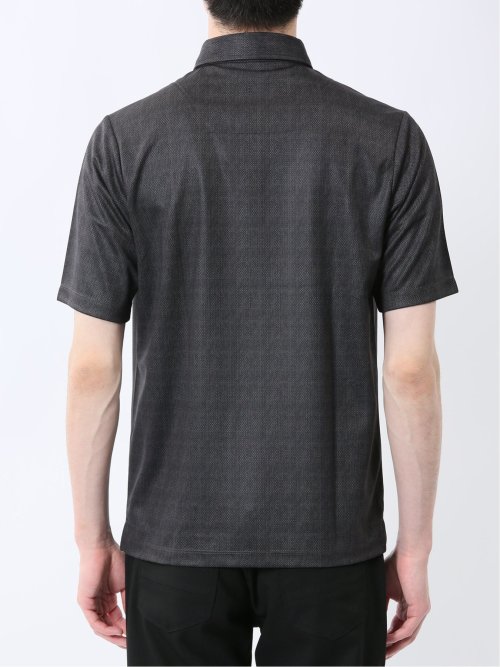 ファスナー使い 半袖ポロシャツ