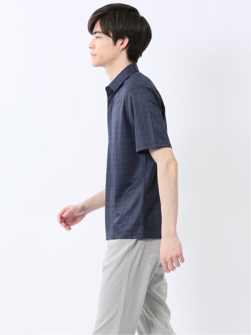 ファスナー使い 半袖ポロシャツ