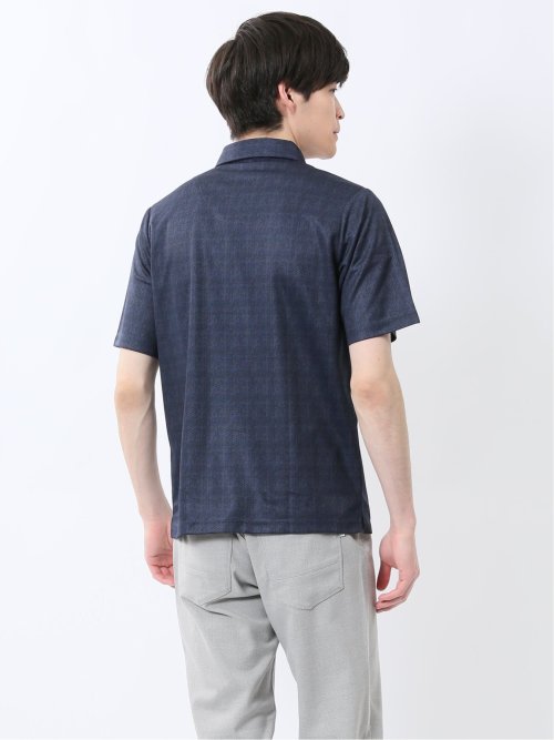 ファスナー使い 半袖ポロシャツ