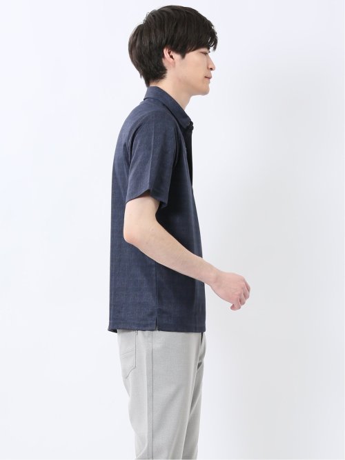 ファスナー使い 半袖ポロシャツ