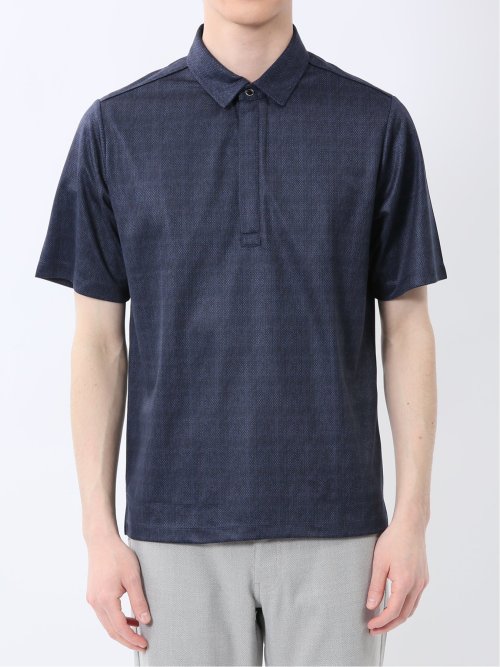 ファスナー使い 半袖ポロシャツ