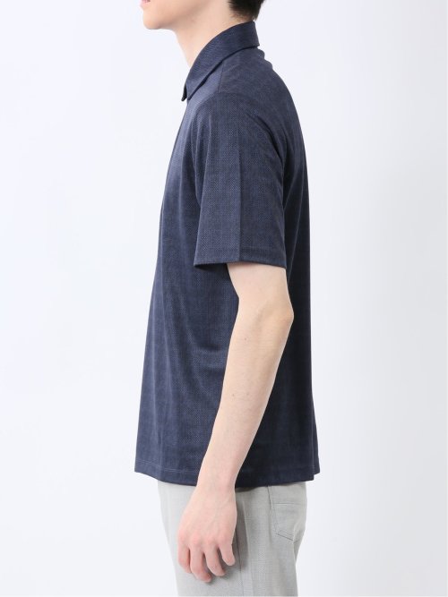 ファスナー使い 半袖ポロシャツ