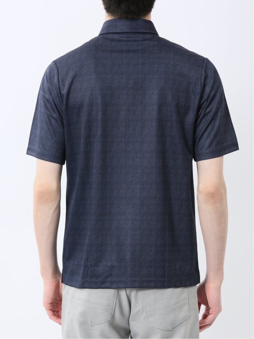 ファスナー使い 半袖ポロシャツ