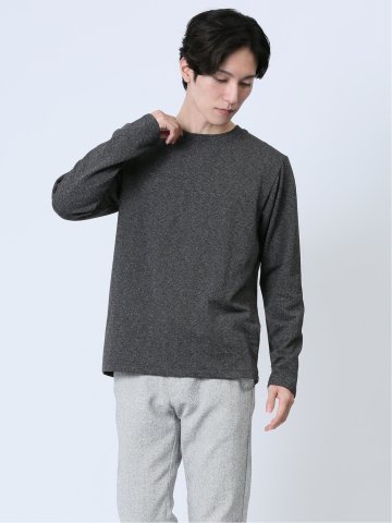 ふくれジャガード クルーネック長袖Tシャツ