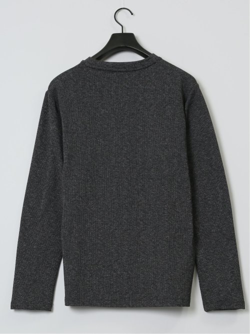 ふくれジャガード クルーネック長袖Tシャツ