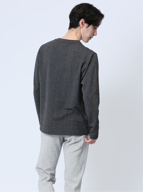 ふくれジャガード クルーネック長袖Tシャツ