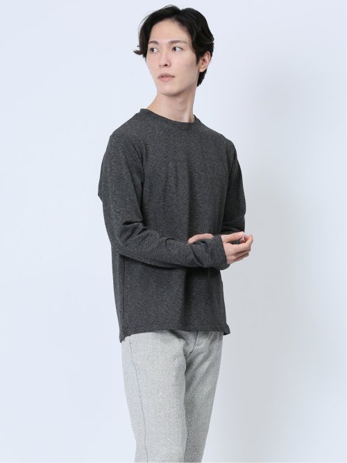 ふくれジャガード クルーネック長袖Tシャツ