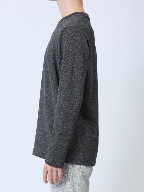 ふくれジャガード クルーネック長袖Tシャツ