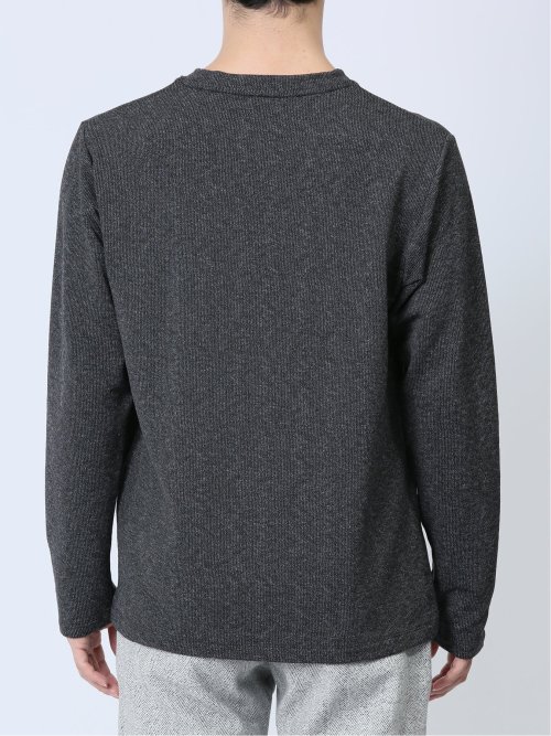 ふくれジャガード クルーネック長袖Tシャツ