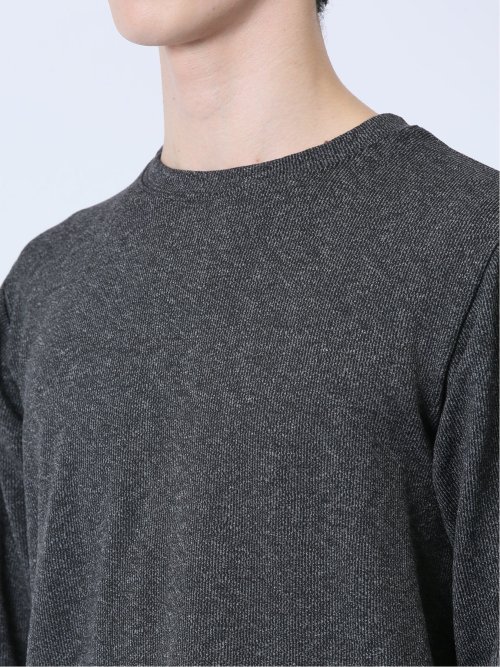 ふくれジャガード クルーネック長袖Tシャツ