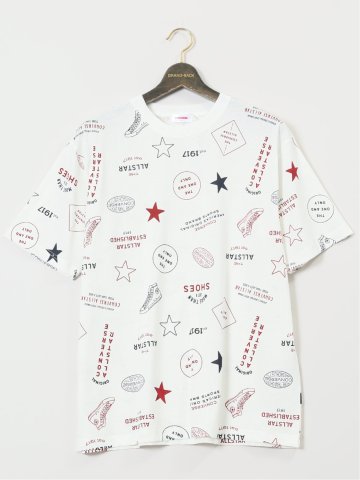 【大きいサイズ】コンバース/CONVERSE 総柄 クルーネック半袖Ｔシャツ