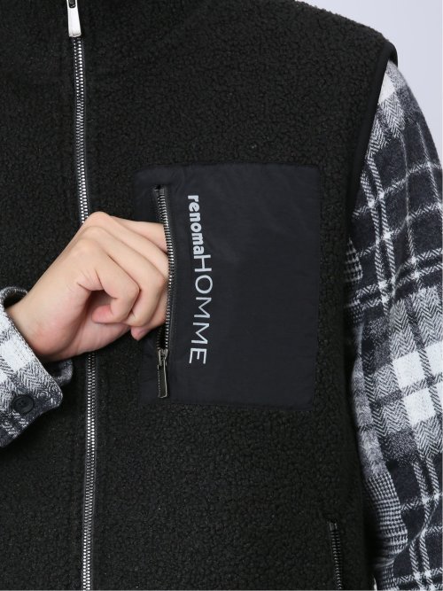 シャギーボア スタンドベスト