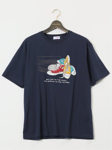 【大きいサイズ】コンバース/CONVERSE シューズ刺繍 クルーネック半袖Ｔシャツ