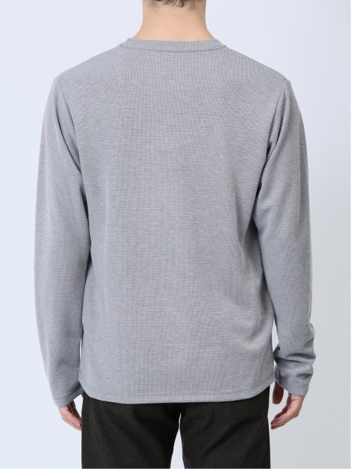 引き揃え杢 Vネック長袖Tシャツ