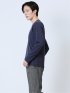 引き揃え杢 Vネック長袖Tシャツ