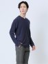 引き揃え杢 Vネック長袖Tシャツ