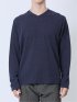 引き揃え杢 Vネック長袖Tシャツ