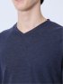 引き揃え杢 Vネック長袖Tシャツ