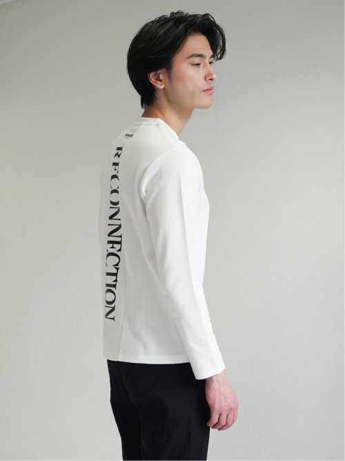 ロゴ切替 クルーネック長袖Tシャツ