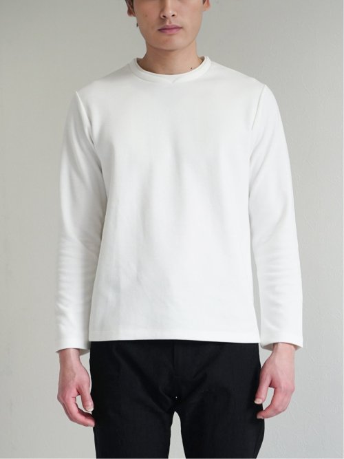 ロゴ切替 クルーネック長袖Tシャツ