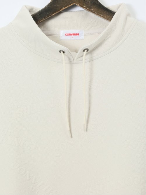 【大きいサイズ】コンバース/CONVERSE ストレッチ ふくれジャガード スピンドルネック長袖プルオーバー