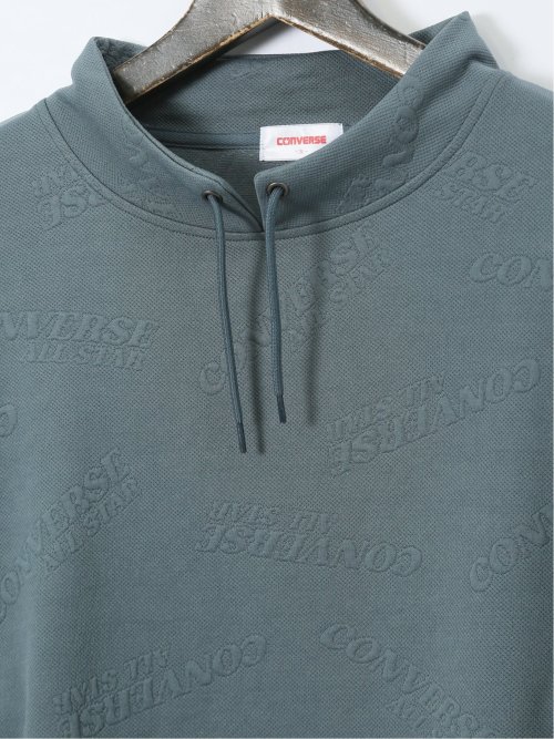 【大きいサイズ】コンバース/CONVERSE ストレッチ ふくれジャガード スピンドルネック長袖プルオーバー