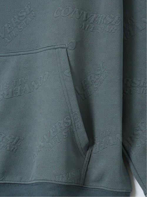 【大きいサイズ】コンバース/CONVERSE ストレッチ ふくれジャガード スピンドルネック長袖プルオーバー