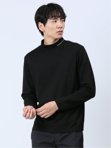 ダンボールニット モックネック長袖Tシャツ
