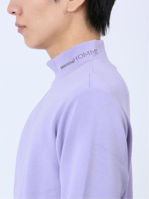 ダンボールニット モックネック長袖Tシャツ