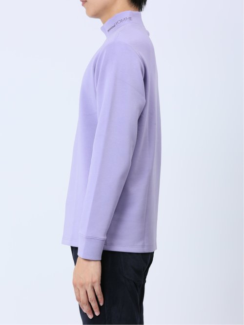 ダンボールニット モックネック長袖Tシャツ