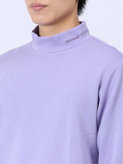 ダンボールニット モックネック長袖Tシャツ