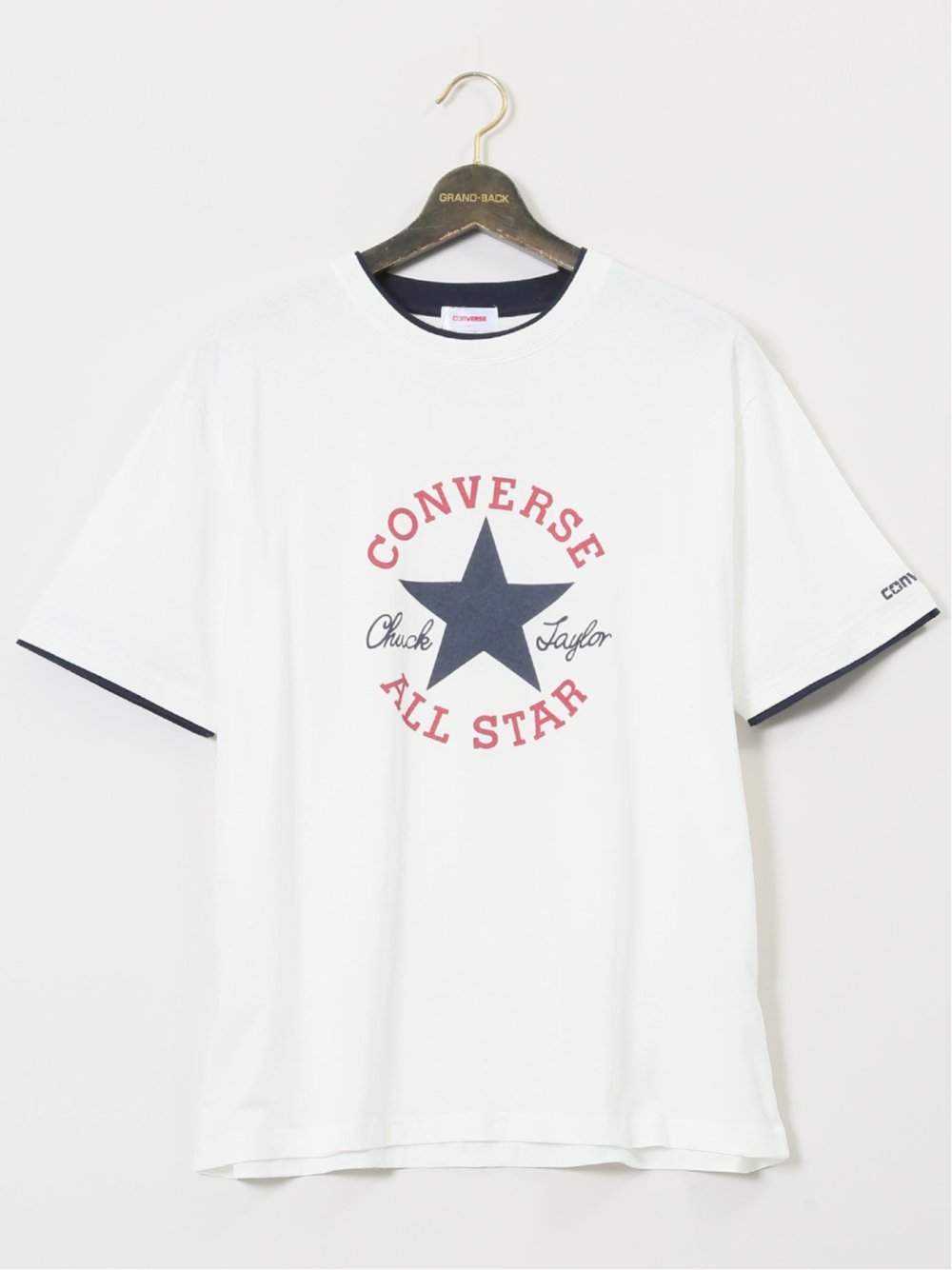 【大きいサイズ】コンバース/CONVERSE レイヤード風 クルーネック半袖Ｔシャツ