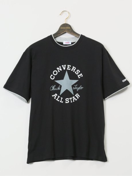 【大きいサイズ】コンバース/CONVERSE レイヤード風 クルーネック半袖Ｔシャツ