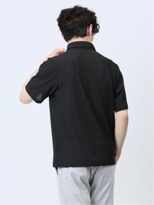 ハニカムメッシュ ワイドカラーポロ