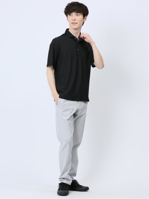 ハニカムメッシュ ワイドカラーポロ
