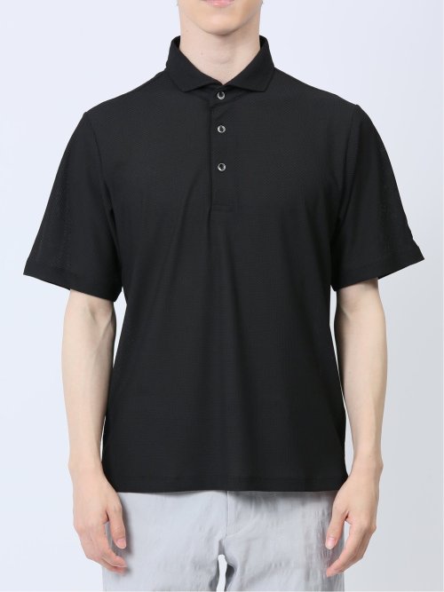 ハニカムメッシュ ワイドカラーポロ