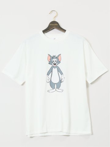 【大きいサイズ】トムとジェリー 両面プリント クルーネック半袖Ｔシャツ