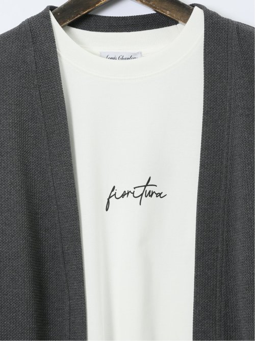 【大きいサイズ】ルイシャブロン/LOUIS CHAVLON 長袖カーディガン&半袖Ｔシャツ アンサンブル