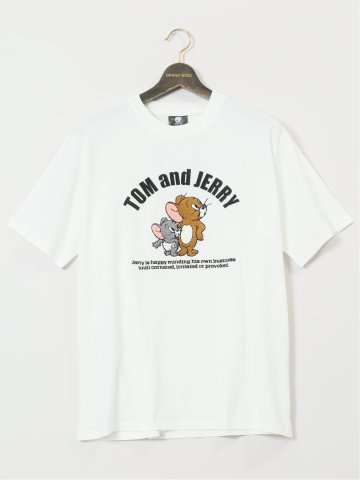 【大きいサイズ】トムとジェリー サガラ刺繍 クルーネック半袖Ｔシャツ