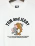 【大きいサイズ】トムとジェリー サガラ刺繍 クルーネック半袖Ｔシャツ