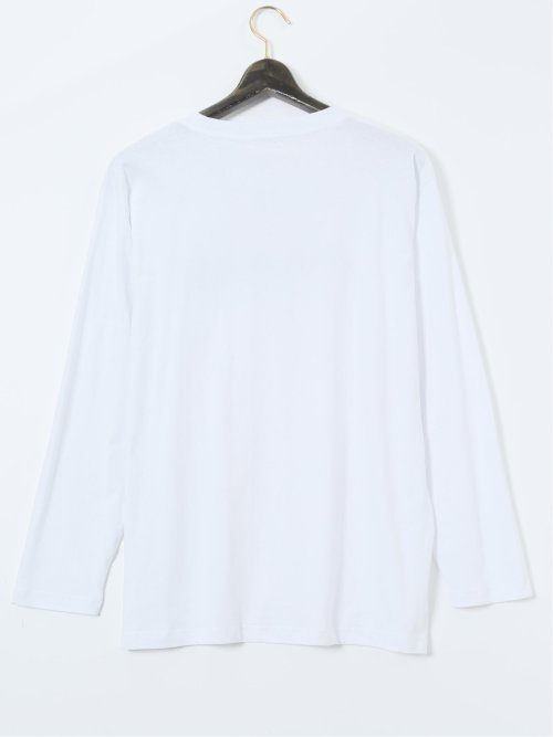 【大きいサイズ】コンバース/CONVERSE シューズ刺繍 クルーネック長袖Ｔシャツ