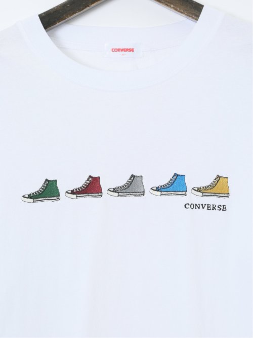 【大きいサイズ】コンバース/CONVERSE シューズ刺繍 クルーネック長袖Ｔシャツ