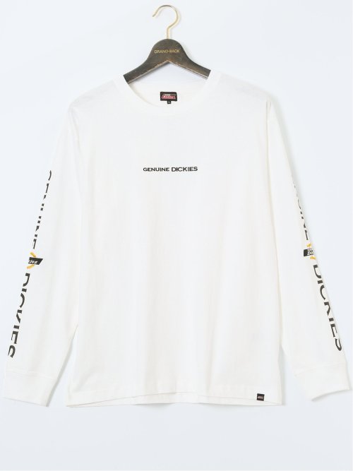 【大きいサイズ】ジュニュイン ディッキーズ/Genuine Dickies 袖プリント クルーネック長袖Ｔシャツ